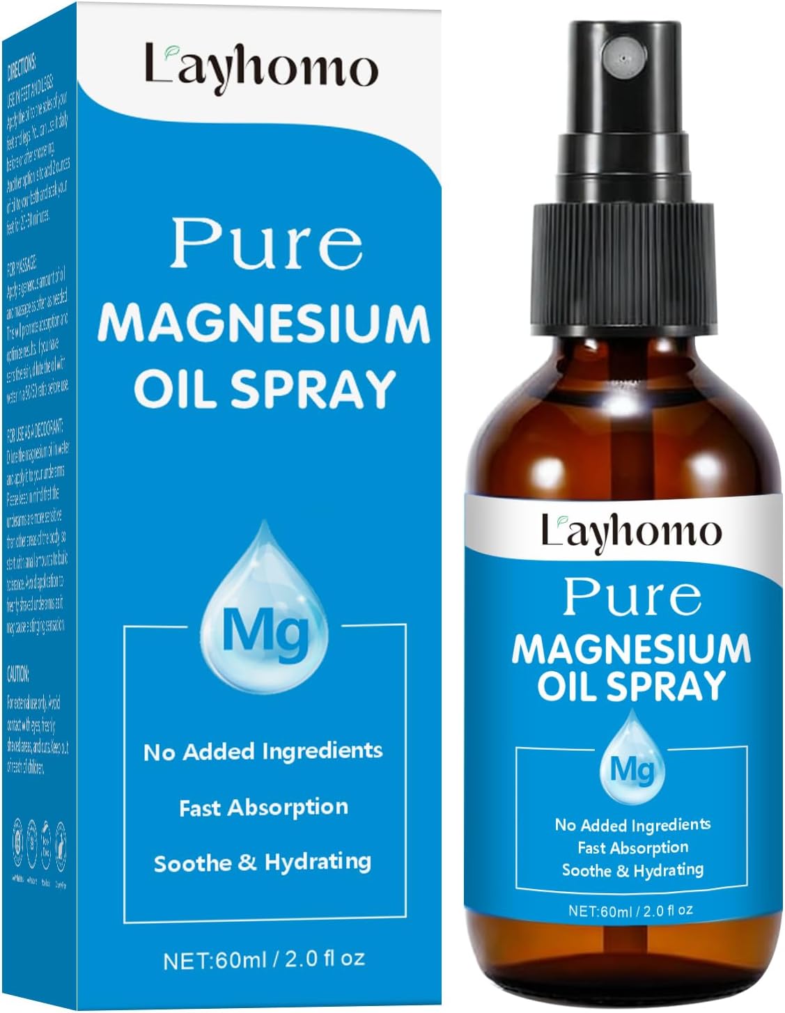 Pure Magnesium Oil Spray, Magnesium Spray for Sleep, Magnesium Oil for Feet, Topical Magnesium Soothing Sore Muscles, Relaxing Leg Cramps Pain, Easy to Absorb and Sooth, Care Gifts for Men Women Kids