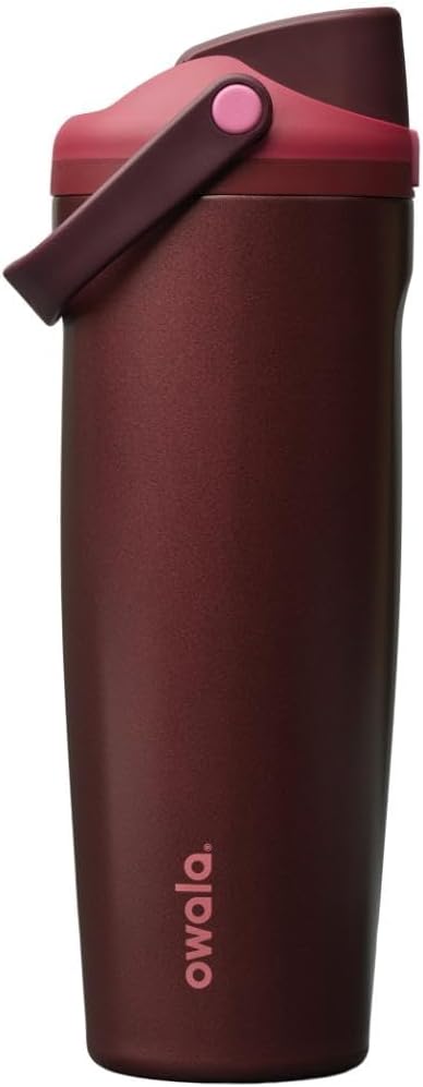 Owala FreeSip Sway Stainless Steel Water Bottle 30 oz Black Cherry