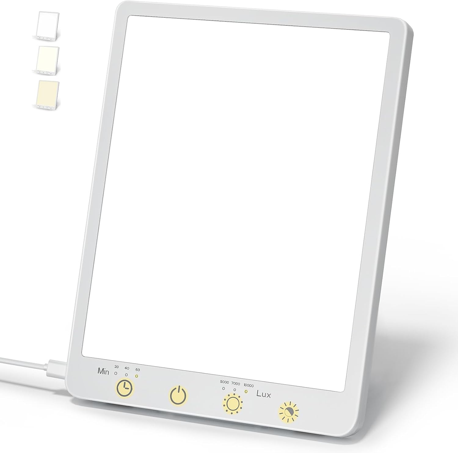 Light Therapy Lamp – 10000 Lux 3 Color Temperature & Wall Mountable, with Memory Function, Touch Control Portable Light Therapy Lamp for Home & Office.