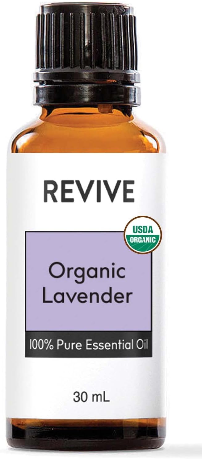 USDA Certified Organic Lavender 30ml Essential Oil by Revive Essential Oils – 100% Pure Therapeutic Grade, for Diffuser, Humidifier, Massage, Aromatherapy, Skin & Hair Care