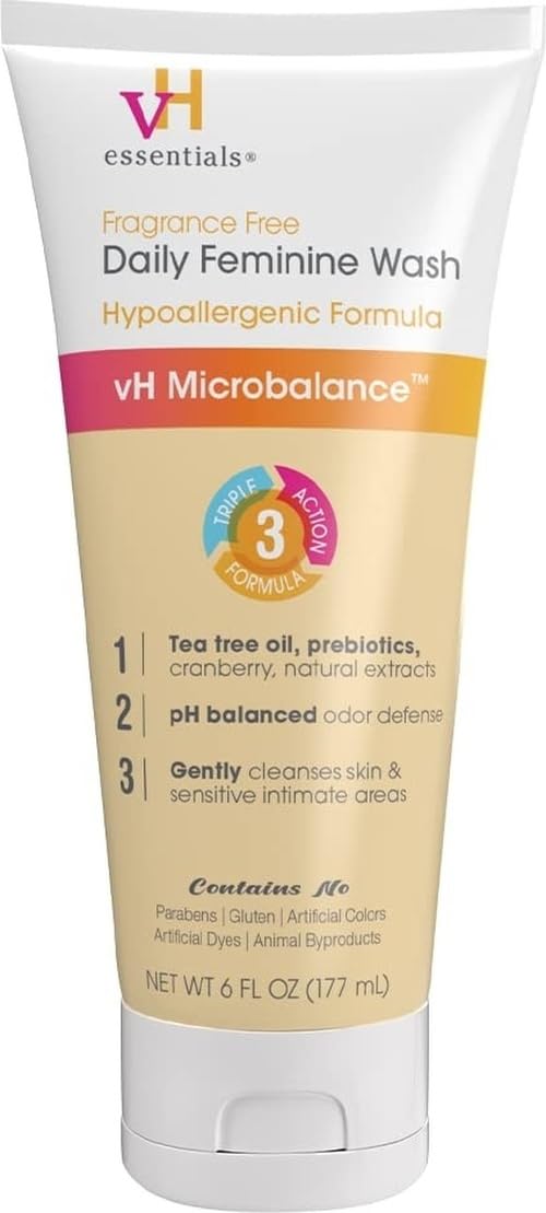 vH essentials Daily Feminine Wash, Fragrance-Free, 6 fl oz
