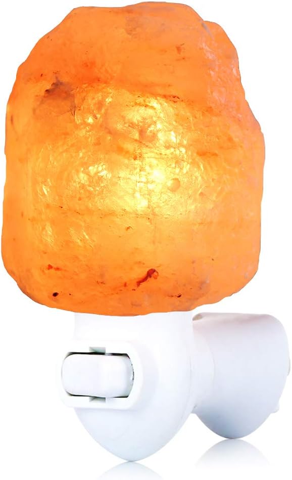 pursalt Himalayan Salt Lamp Night Light Plug-in, Pink Crystal Rock, 1-Pack