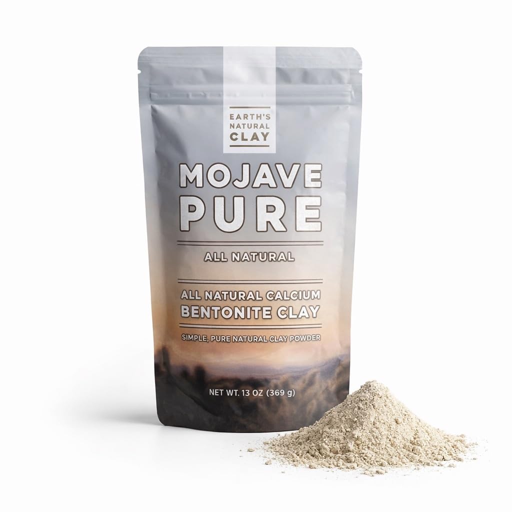 Calcium Bentonite Clay Powder | for Internal and External Use | 13oz | Pharmaceutical Grade Montmorillonite | by Earth’s Natural Clay