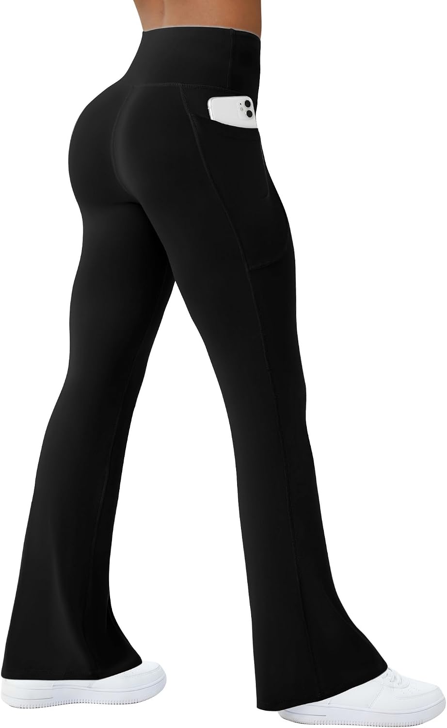 COPYLEAF Womens Yoga Pants with Pockets Seamless High Waist Flare Leggings | 2 Pockets,No Front Seam,Flared Leg,High Waisted,Breathable and Stretch,Casual and Daily,Ideal for Any Occasions