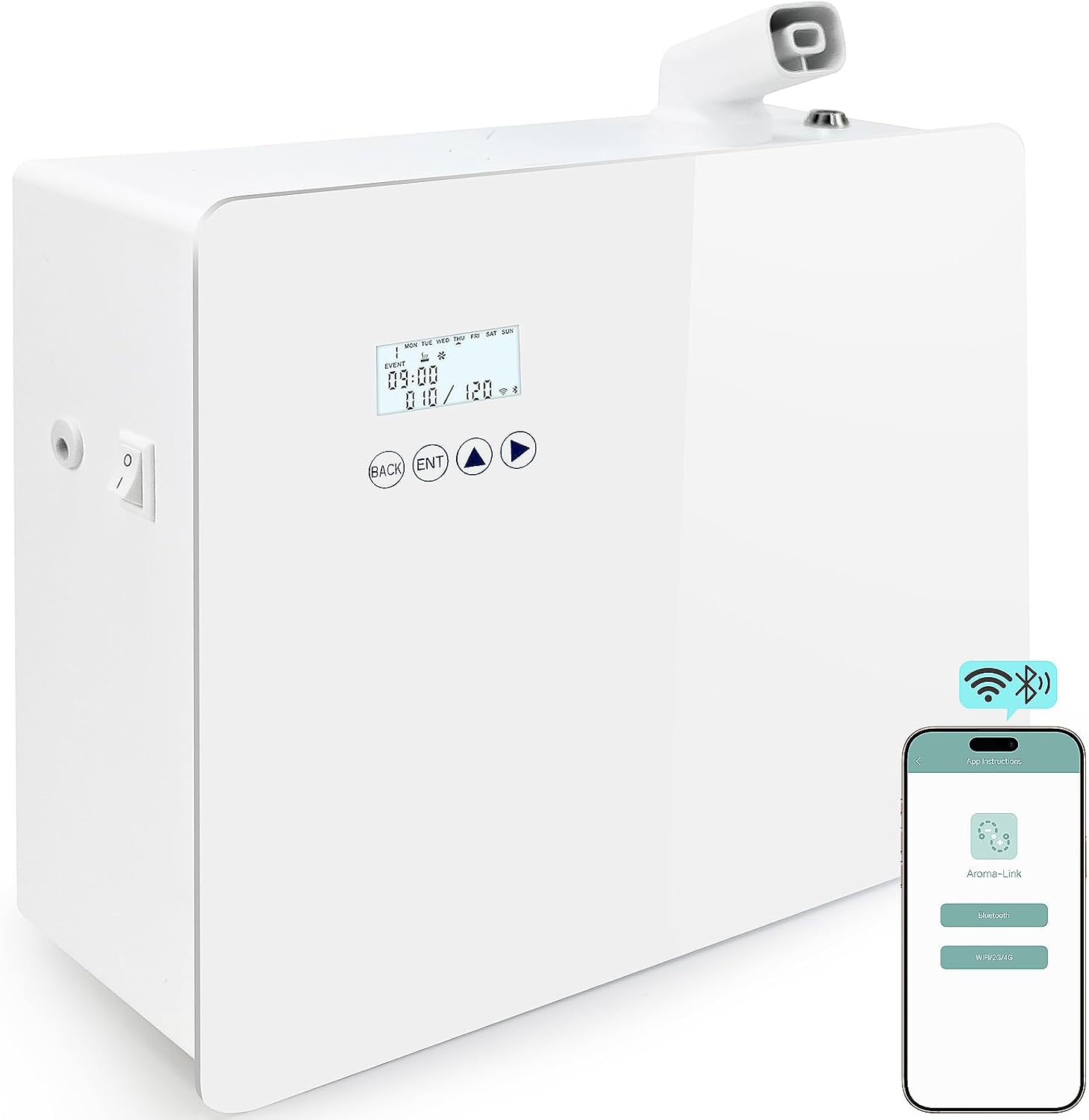2026 Upgraded 5000 Sq.Ft 1000ml Capacity WiFi Control HVAC Diffuser | Waterless Essential Oil Diffuser, Hvac Scent Diffuser Whole House Cold Air Tech scent air machine for Home, Hotel, Large Room