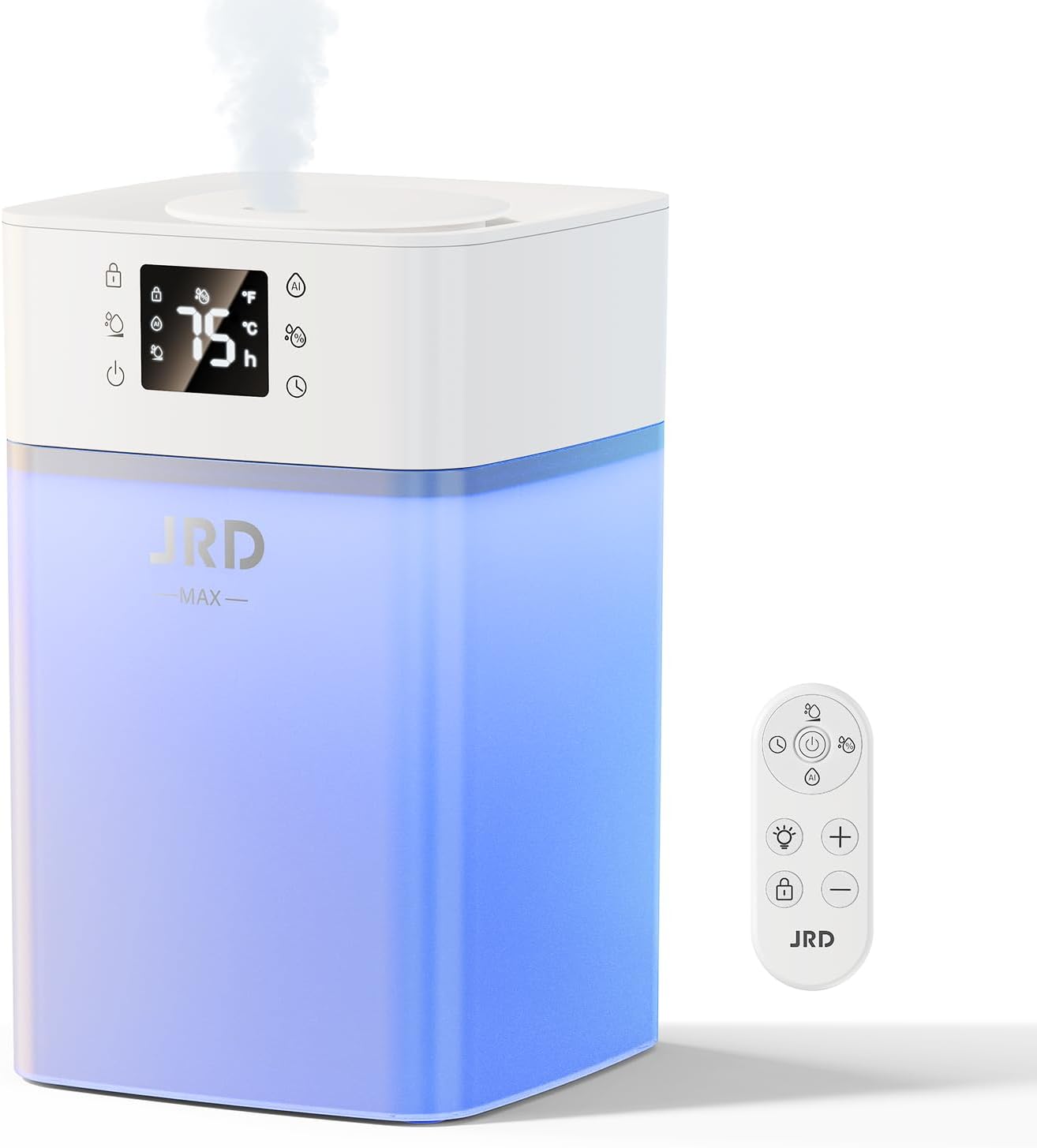 JRD Humidifiers 4L for Bedroom, Cool Mist Humidifier for Large Room, 40H Runtime, Night Light, 360° Nozzlefor Home, Office, Baby Nursery, Plants