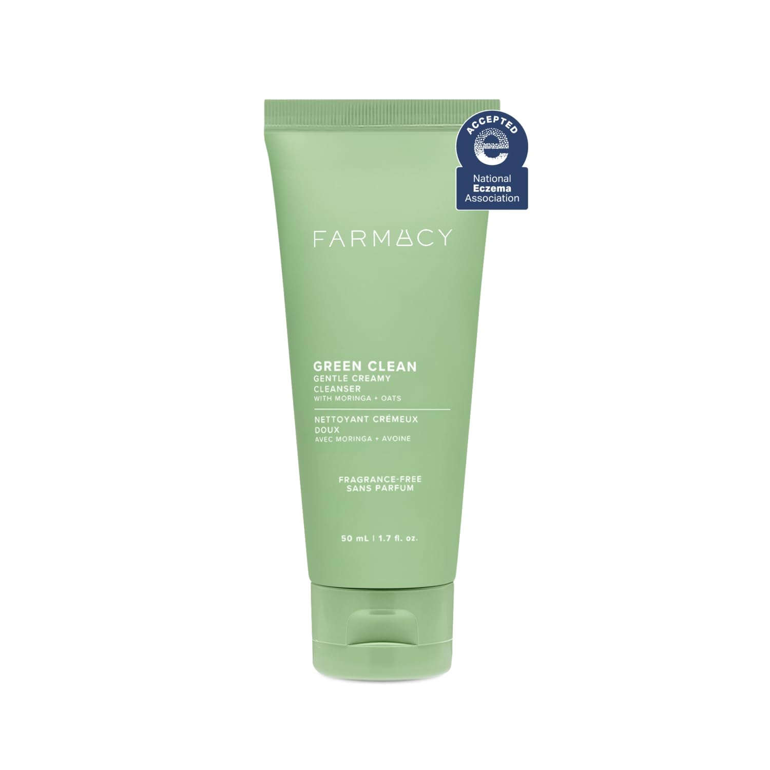 Farmacy Gentle Creamy Face Cleanser – Hydrating Facial Cleanser to Nourish & Help Remove Makeup & Impurities – Enriched with Aloe & Moringa Oil to Soothe, Purify & Refresh Skin (50ml)