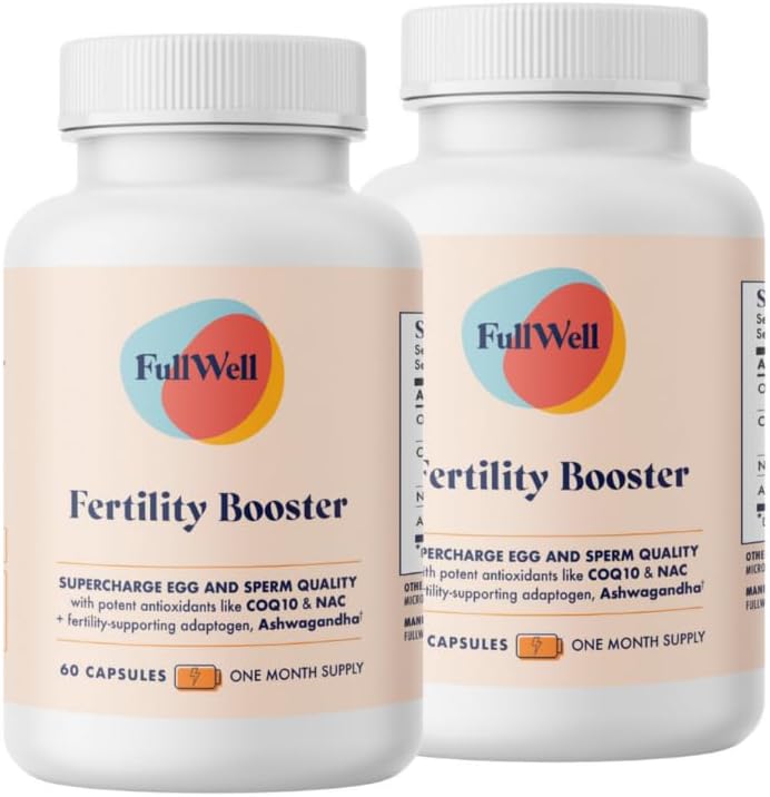 FullWell Fertility Booster, 60 Count, 2 Pack (60 Servings) | Conception Support for Men and Women, Supports Egg and Sperm Quality, and Reproductive Health*, CoQ10, NAC, ALA, Ashwagandha