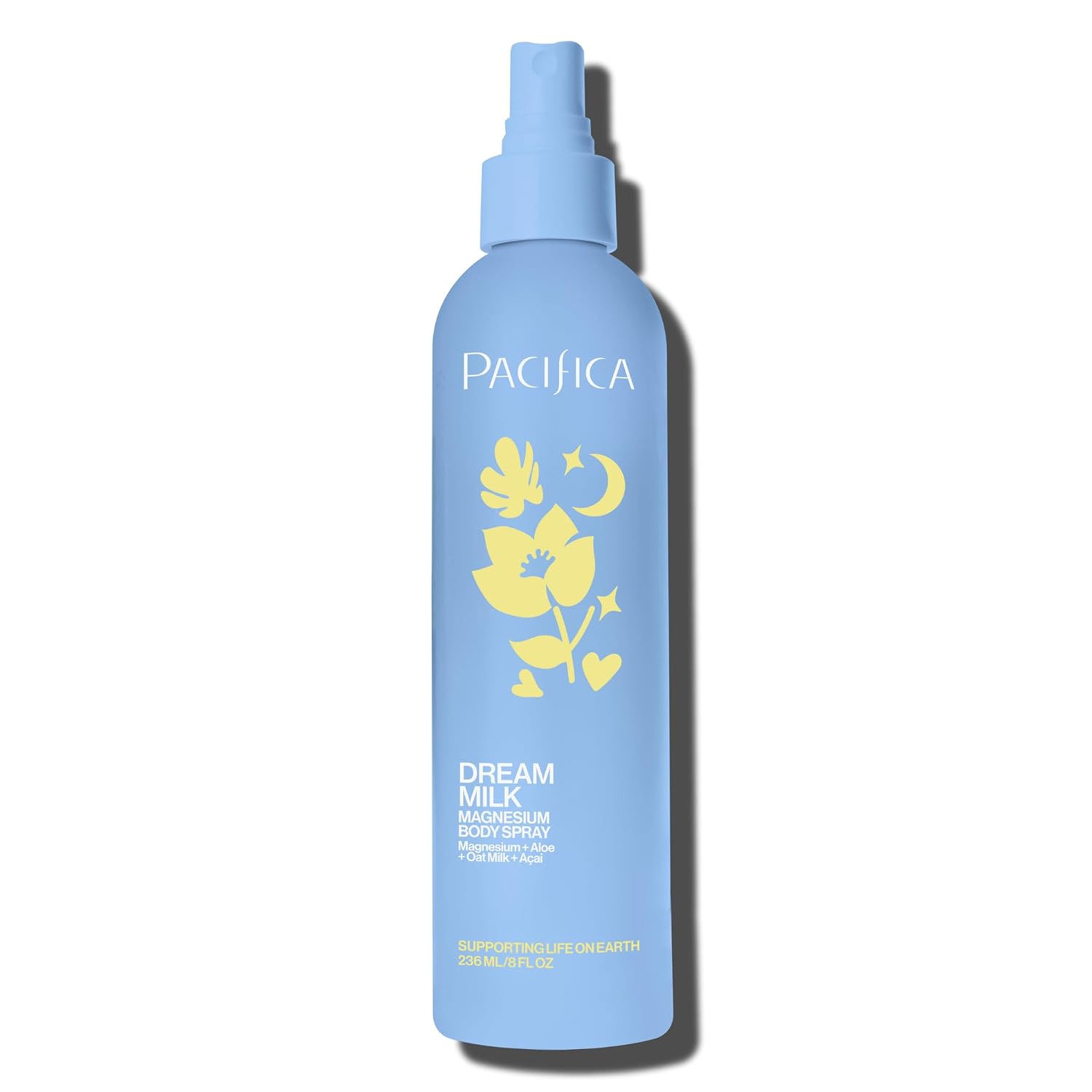 Pacifica Dream Milk Magnesium Spray for Sleep & Relaxation – Natural Magnesium Body Mist Infused with Lavender, Chamomile & Essential Oils, Vegan & Cruelty-Free, Clean Beauty, 8 fl oz
