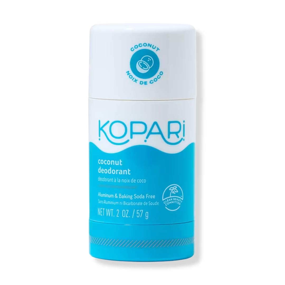 Kopari Aluminum Free Coconut Deodorant, Plant-Based Formula, No Aluminum, Parabens or Baking Soda, Everyday Odor Protection, Original, 1 Pack
