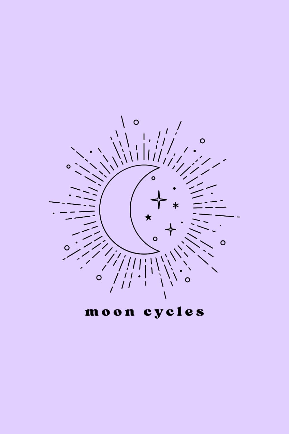 “MOON CYCLES” Period Journal by Just Sharon | Period Tracker & Menstrual Calendar: Undated 4-Year Monthly Tracker | Track Flow, PMS Symptoms & Mood