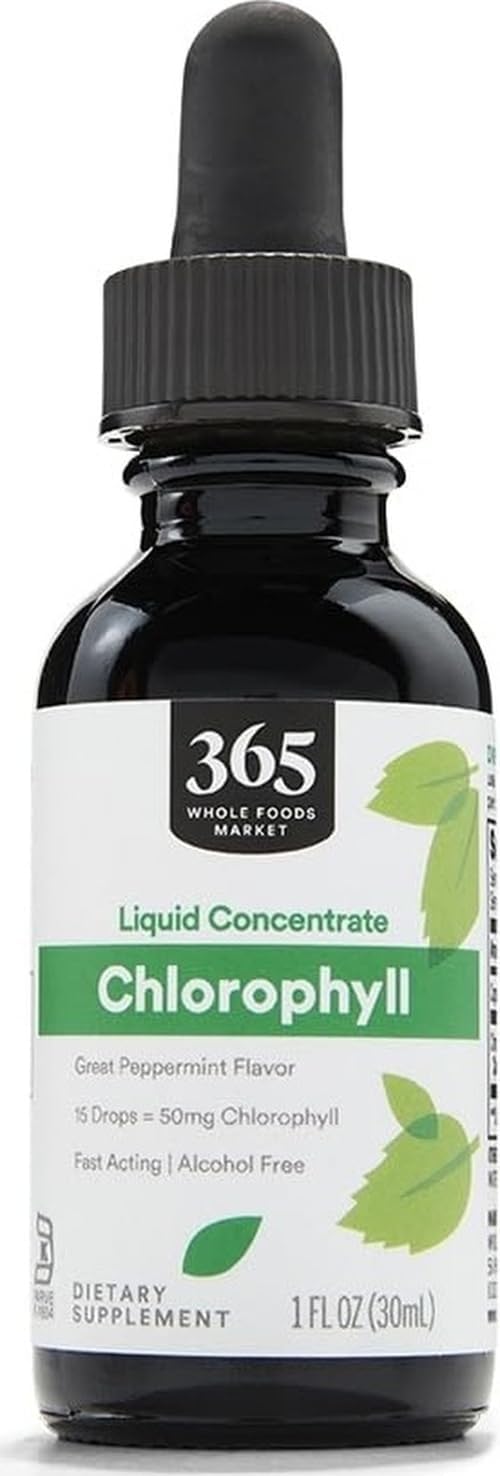 365 by Whole Foods Market, Liquid Concentrate Chlorophyll, Peppermint Flavor, 1 Fl Oz