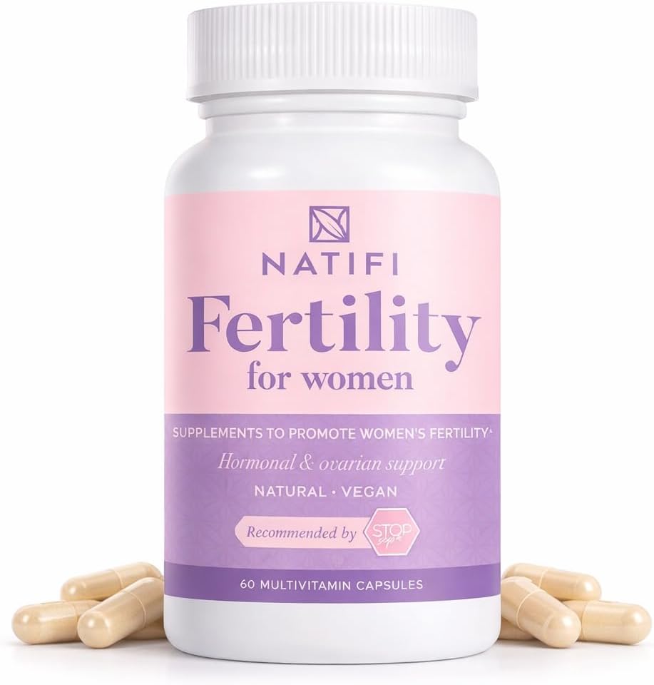 Natifi Conception Fertility Prenatal Vitamins Regulate Cycles, Balance Hormones, Aid Ovulation. Conception Multivitamin for Women. Healthier Pregnancy -60 Capsules- Folic Acid, Myo Inositol, Vitex. | Regulate Cycles, Balance Hormones, Aid Ovulation. Folic Acid, Myo-Inositol & Vitex, 60 Caps