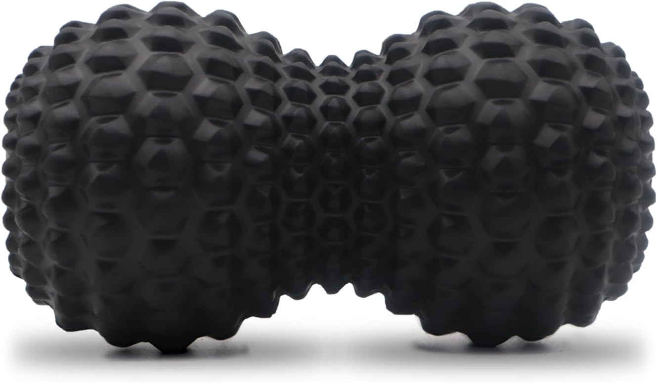 KITWILD Peanut Massage Ball, Double Lacrosse Massage Roller Ball, Black | Deep Tissue Muscle Massage, Physical Therapy, Myofascial Release, Muscle Knots, Yoga Therapy