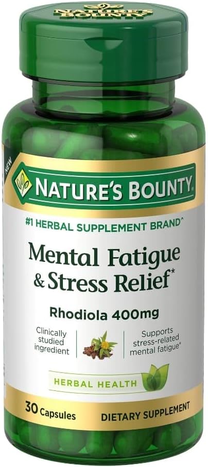 Nature’s Bounty Mental Fatigue and Stress Relief, 400mg, 30 Capsules