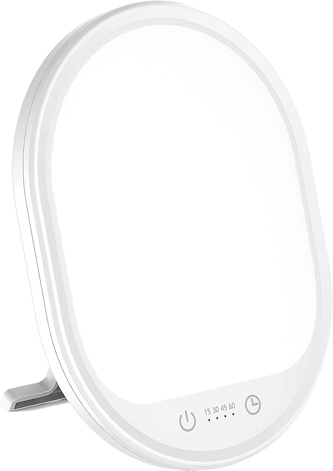 UV-Free 10000 Lux Daylight Lamp – Touch Control with 3 Brightness Levels & 4 Timer Functions, Large Surface & Rotatable Stand for Home/Office