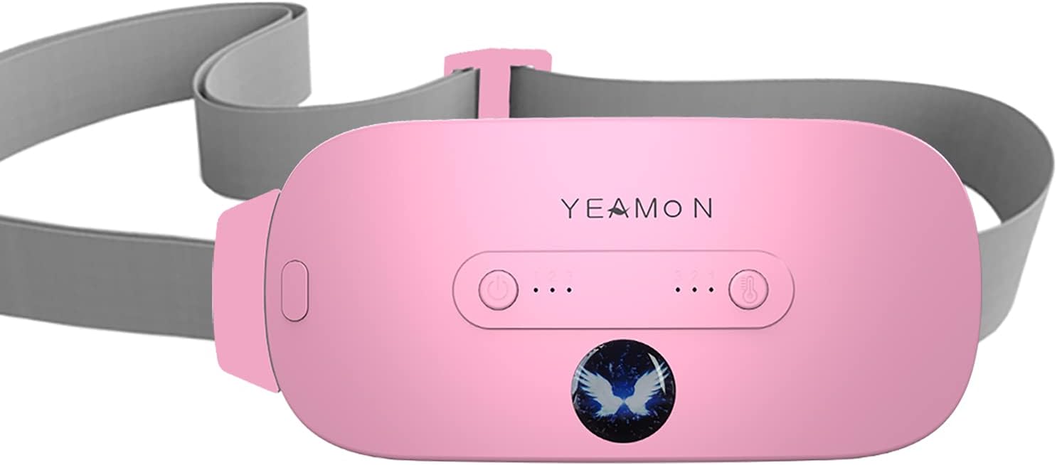 Portable Cordless Heating Pad, Electric Waist Belt Device, Fast Heating Pad with 3 Heat Levels and 3 Massage Modes, Back or Belly Heating Pad, Gift for Her, Women and Girl