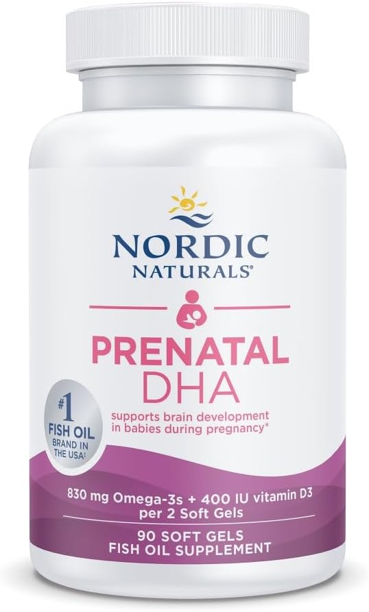 Nordic Naturals Prenatal DHA, Omega-3 + Vitamin D3, Unflavored – 90 Count