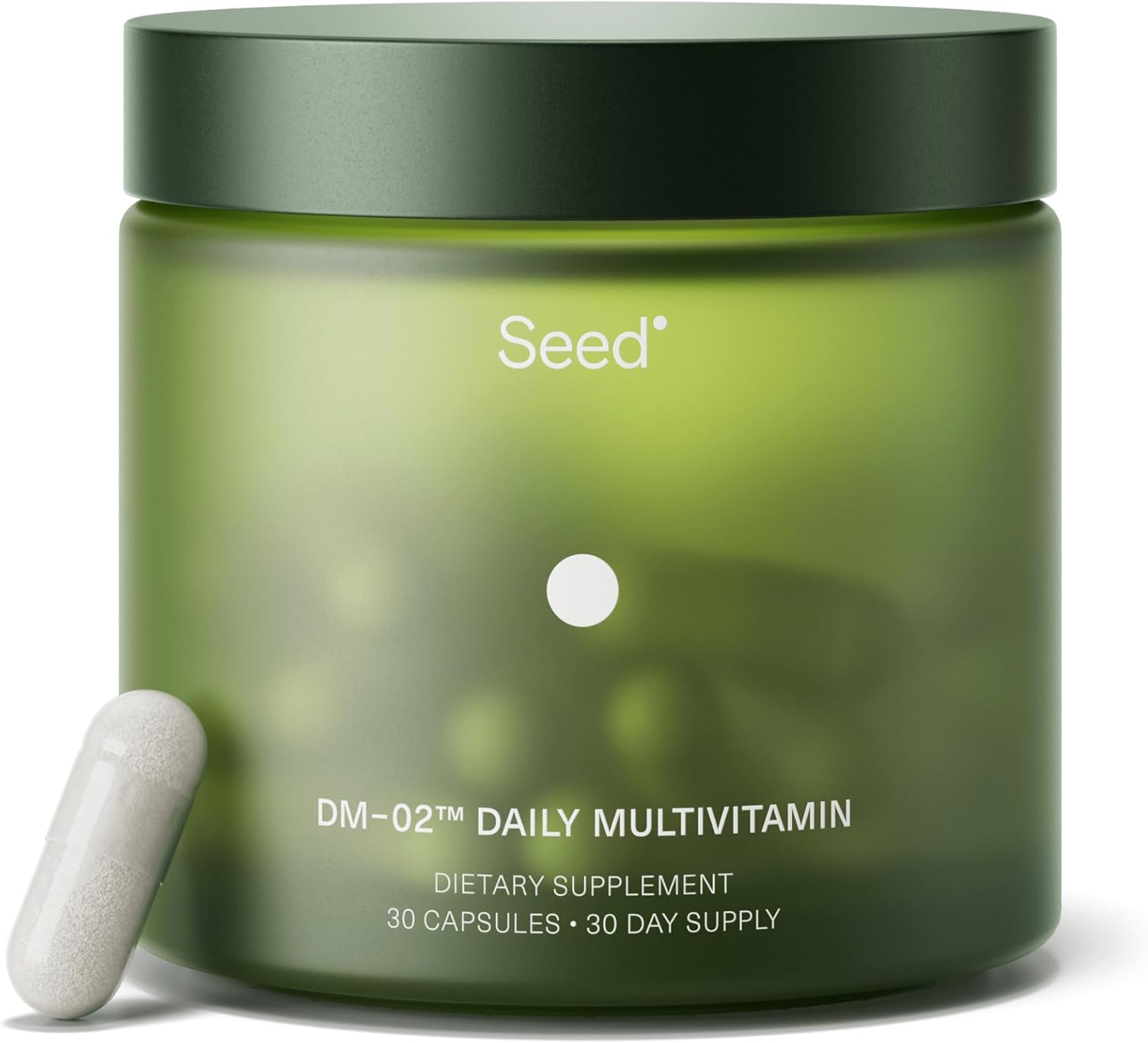 Seed DM-02 Daily Multivitamin – for Women & Men – 30-Day Supply with Jar | 100% DV Nutrition – 20 Essential Vitamins & Minerals – Immune, Bone, Hair, Skin & Nail Health – Vegan Capsules