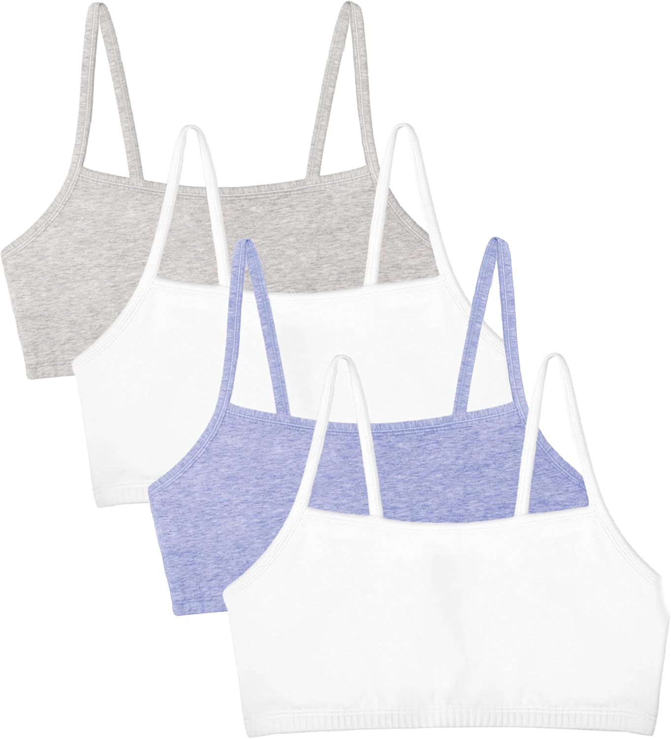Fruit of the Loom Women’s Spaghetti Strap Cotton Cami Sports Bra Multi-Pack