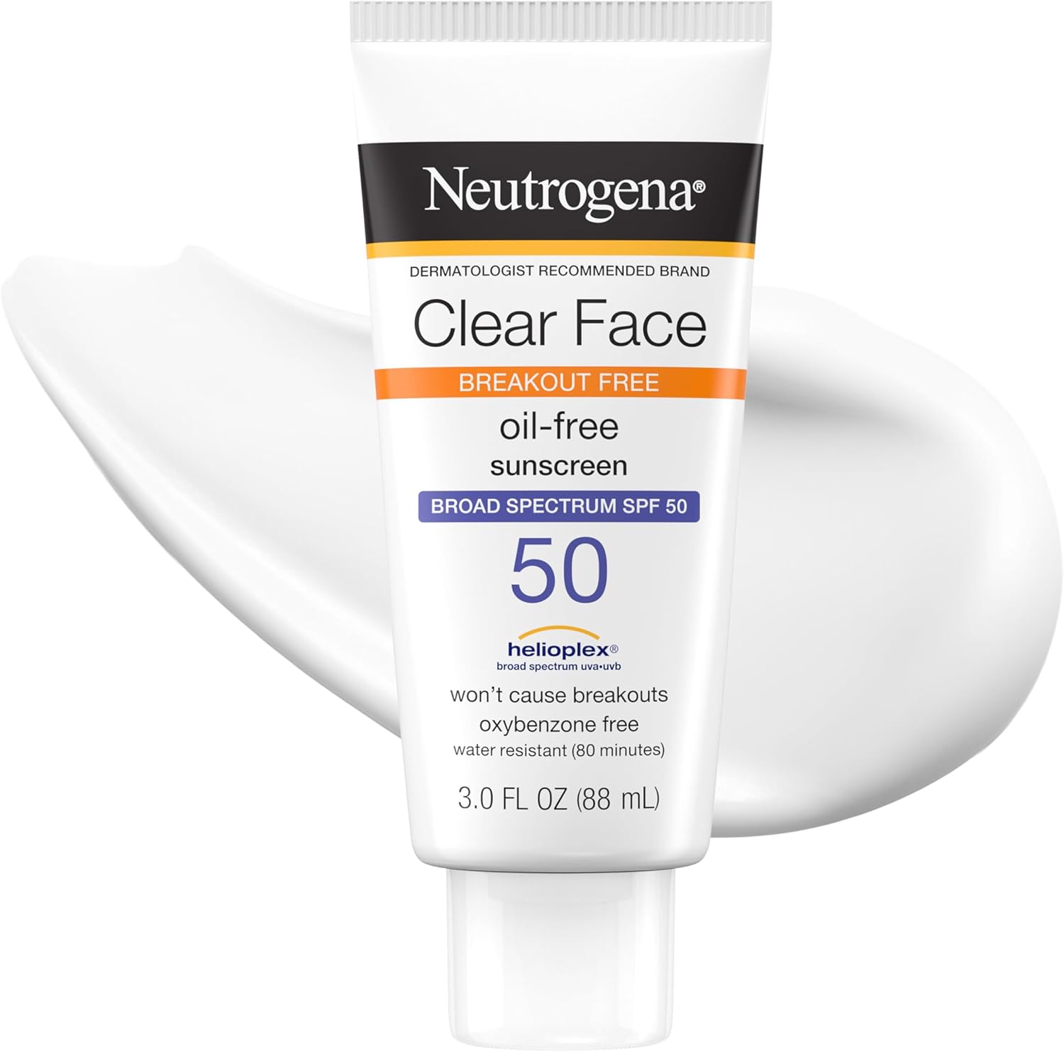 Neutrogena Clear Face Sunscreen Lotion SPF 50, 3 fl. oz