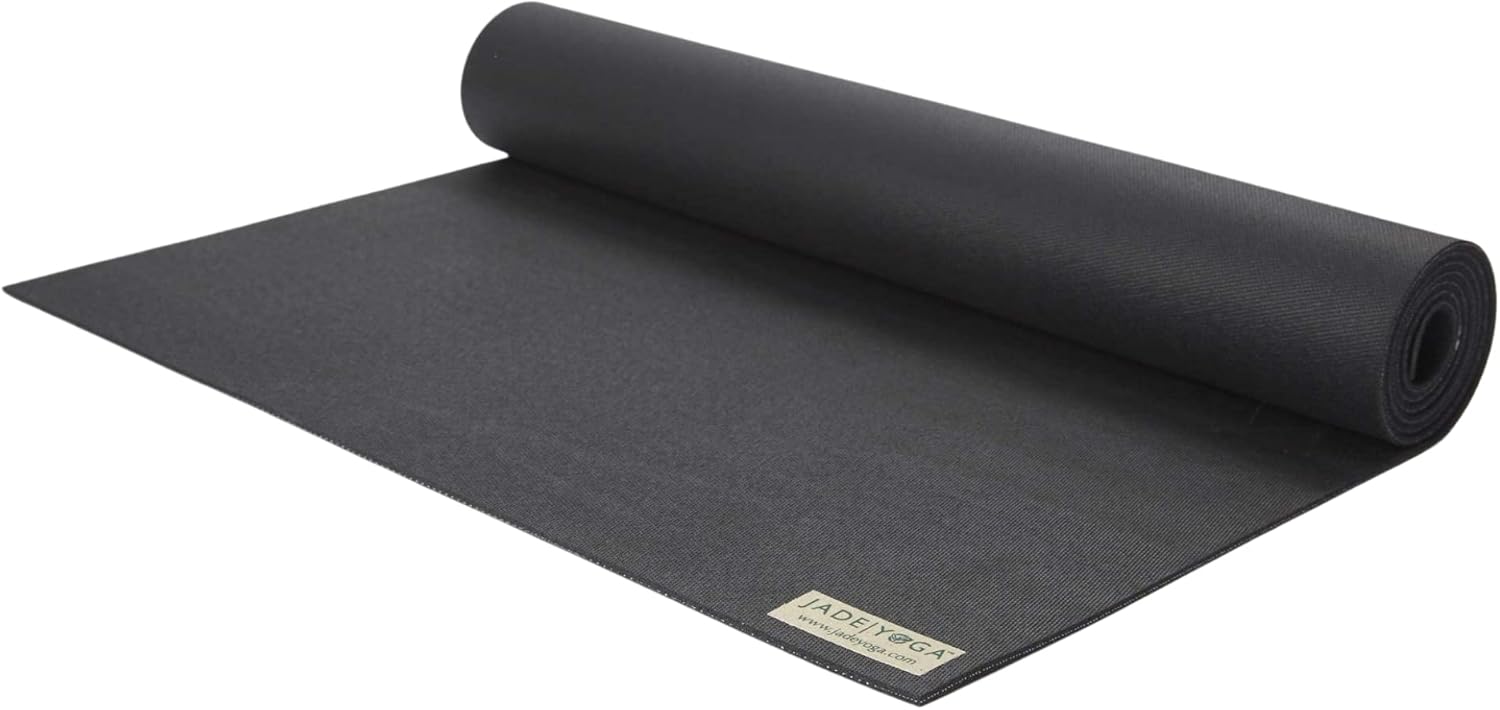 JadeYoga Harmony Yoga Mat – Durable & Thick Gym Fitness Mat, Non-Slip Natural Rubber Yoga Mat – Home Exercise & Stretching Mat, Workout Mat – Yoga, Pilates & Meditation for Women & Men