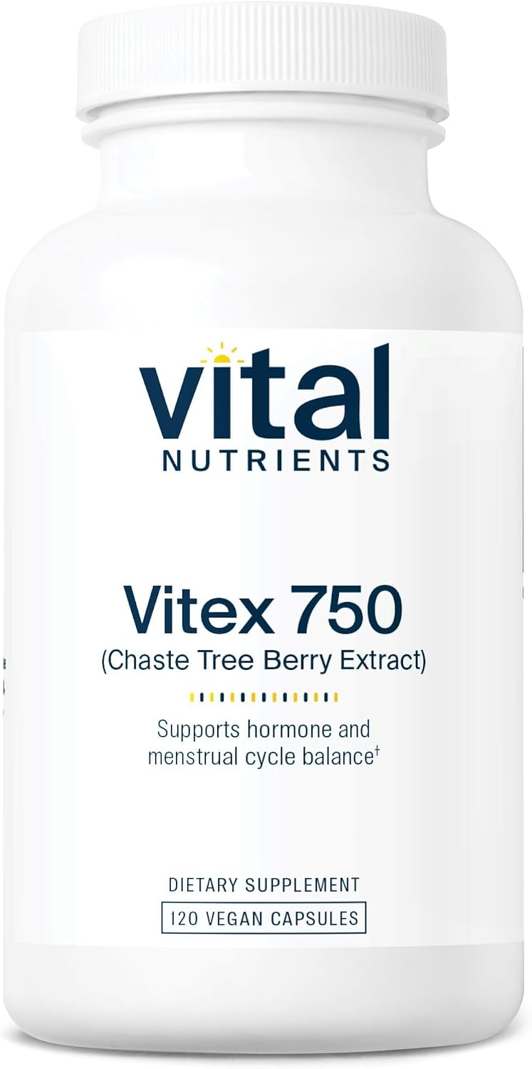 Vital Nutrients Vitex 750-750mg Chaste Tree Berry Extract, 120 Capsules | Support for Hormone Balance and Menstrual Cycle Balance,* Formulated without Gluten, Dairy, Soy, Non-GMO