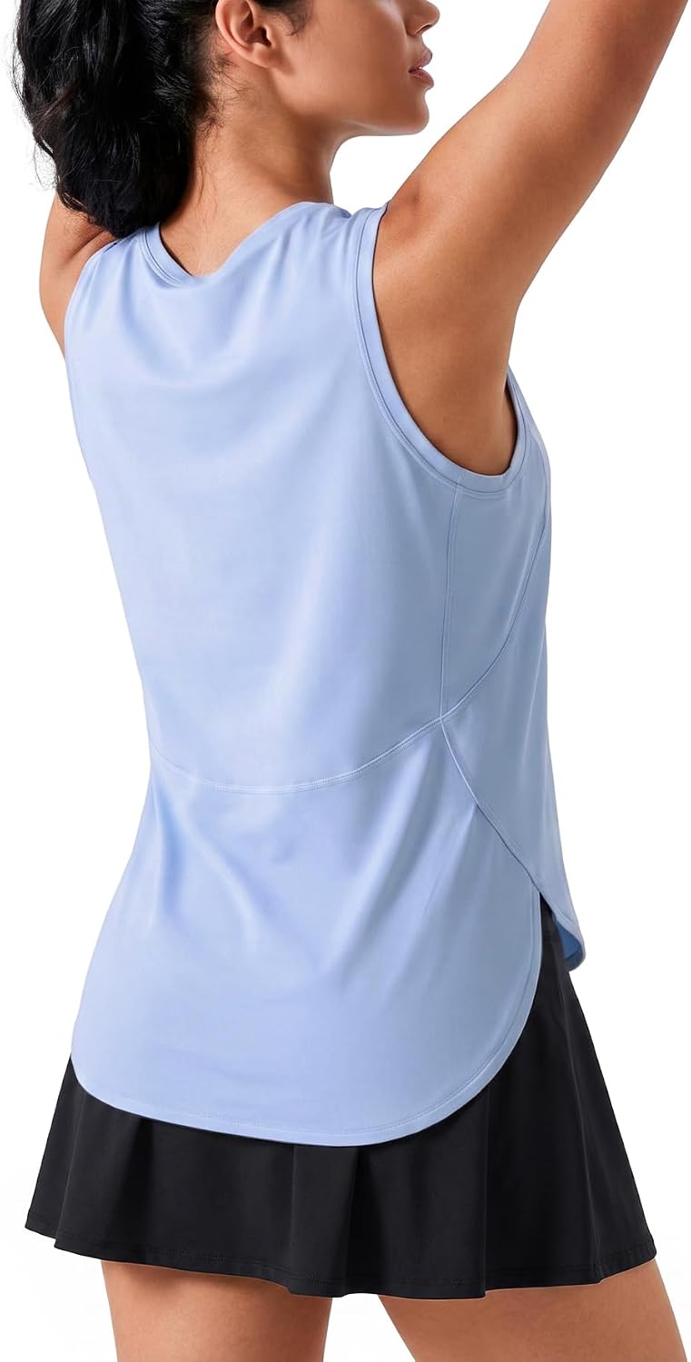 JOYSPELS Ice Silk Workout Tank Top Loose Fit Yoga Shirts UPF 50+