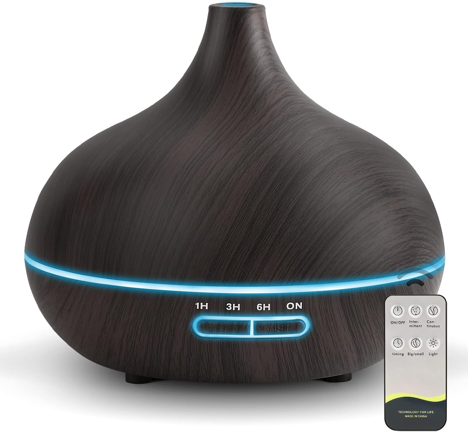 Diffusers for Essential Oils Large Room, 550ml Essential Oil Diffusers with Remote Control, Ultrasonic Oil Diffuser with Timer, 7 Colors Light for Bedroom | For Bedroom, Living Room, Office,Quiet Cool Mist