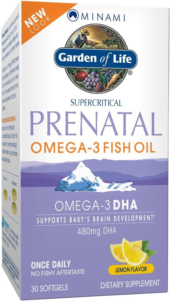 Garden of Life Minami Prenatal Omega-3 DHA Fish Oil, Lemon Flavored, 30ct