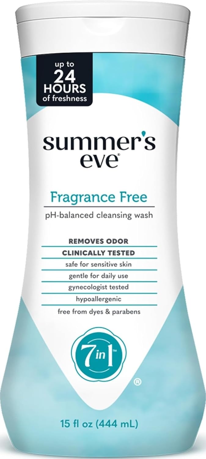 Summer’s Eve All-Over Daily Feminine Wash, Fragrance Free, 15 Fl Oz
