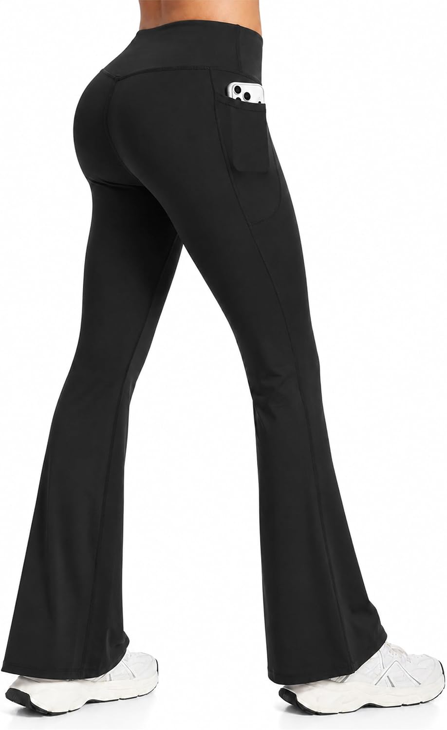 Alaroo Yoga Pants Women Workout Flare Leggings with Pockets | Flared Yoga Pants High Waisted Tummy Control Butt Lifting Casual Work Fashion Clothing