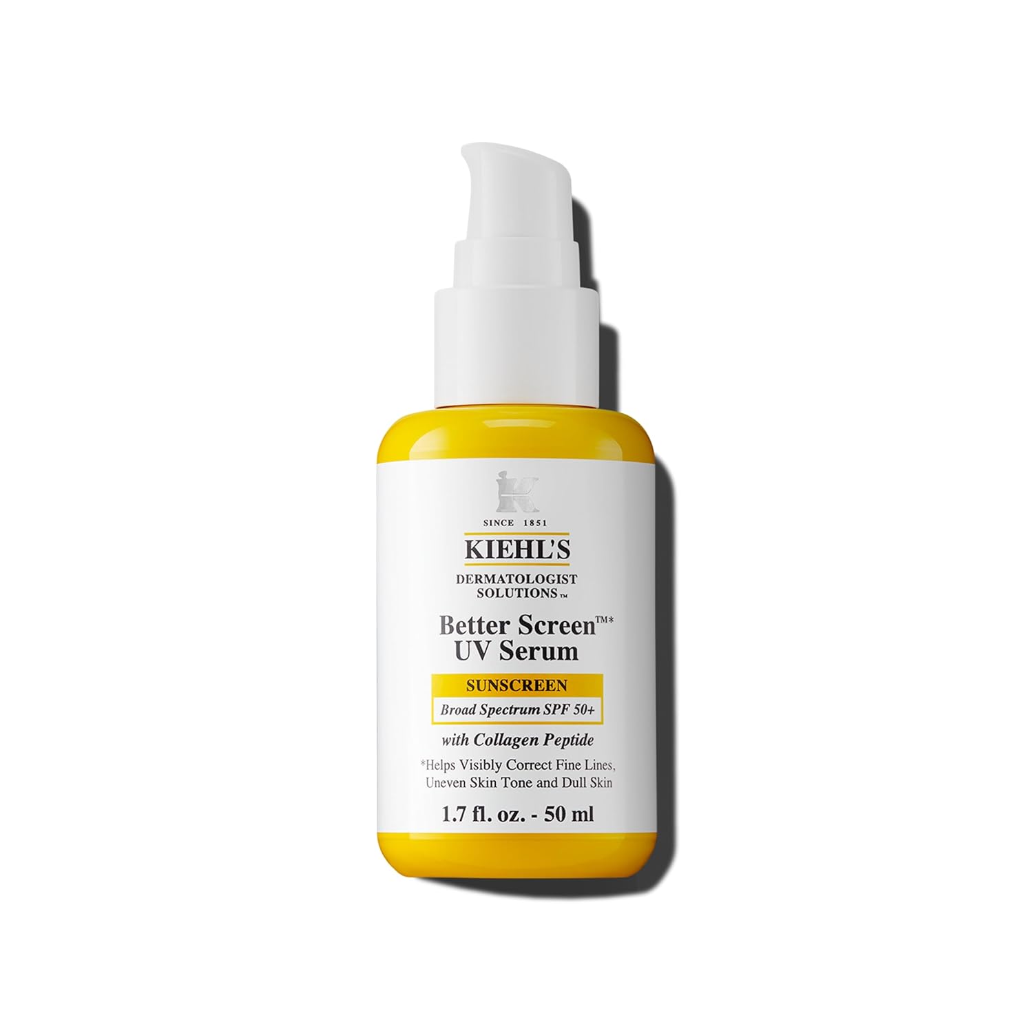 Kiehl’s – Better Screen UV Serum SPF 50+ Facial Sunscreen, Collagen Peptide