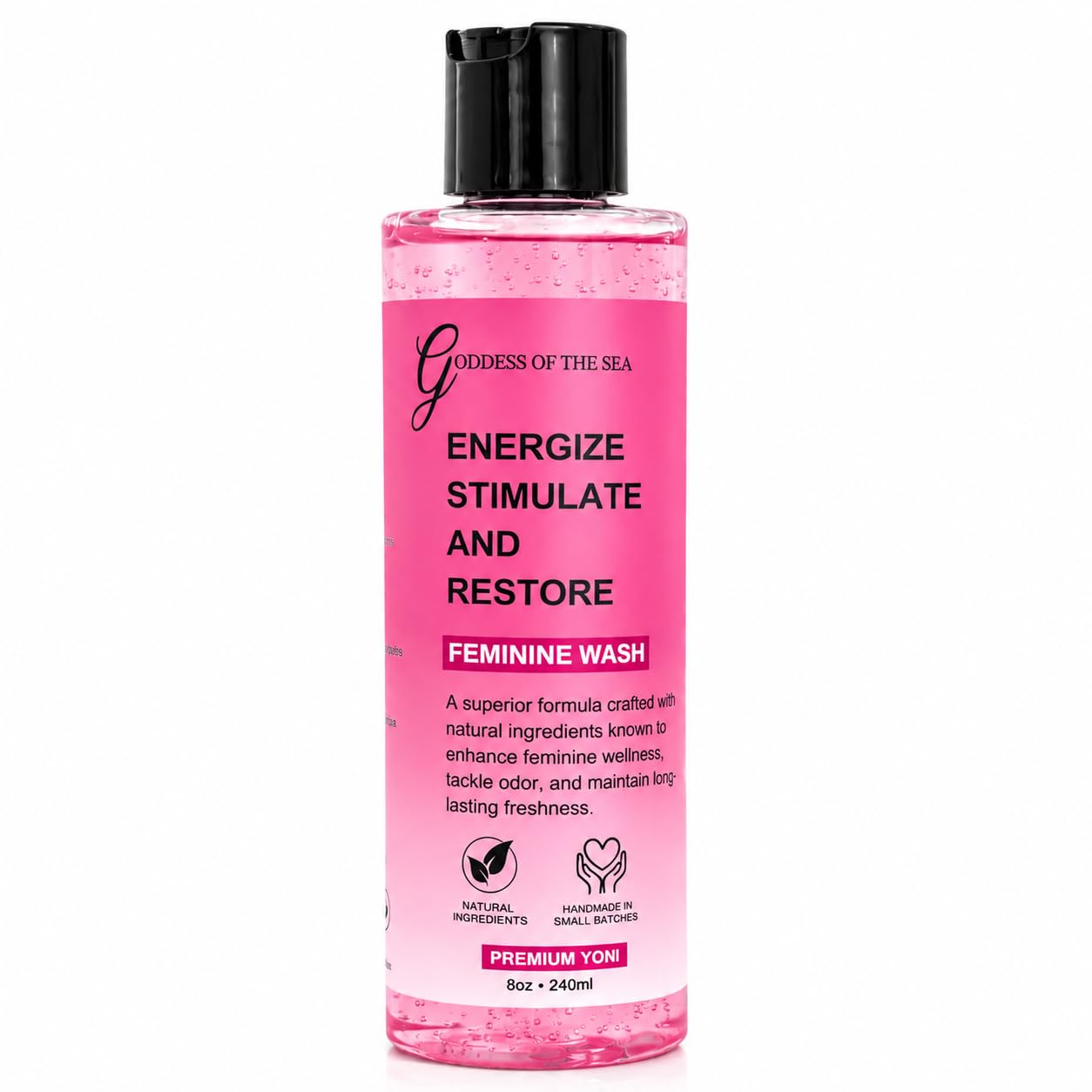 Premium Yoni Feminine Wash – pH Balance Minty Feminine Wash – Natural Ingredients Feminine Care Daily Wash Great for Odor, Discharge, Dryness, BV – 8oz Bottle