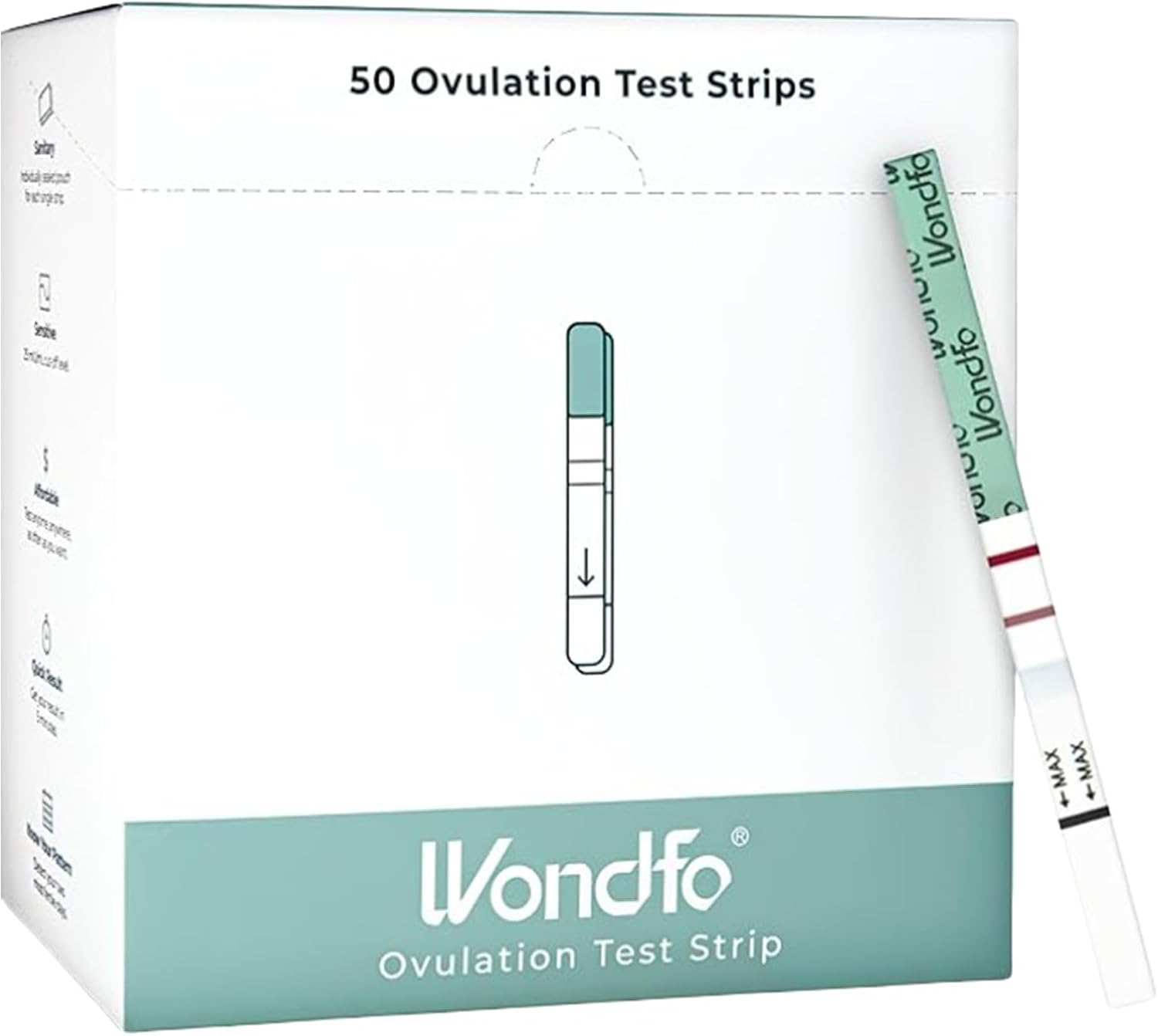 Wondfo Ovulation Test Strips – Women Fertility Tracking and Pregnancy Planning with Cycle-Detecting LH Surge – Highly Sensitive and Fast Result at Home Kit (50 Count)