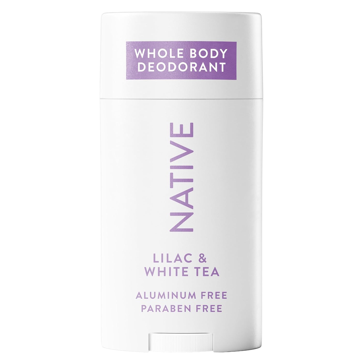 Native Whole Body Deodorant, Lilac & White Tea Scent, 72 Hour Odor Protection for Pits, Privates & More, Aluminum Free Deodorant for Men & Women with Coconut Oil & Shea Butter, 2.3oz