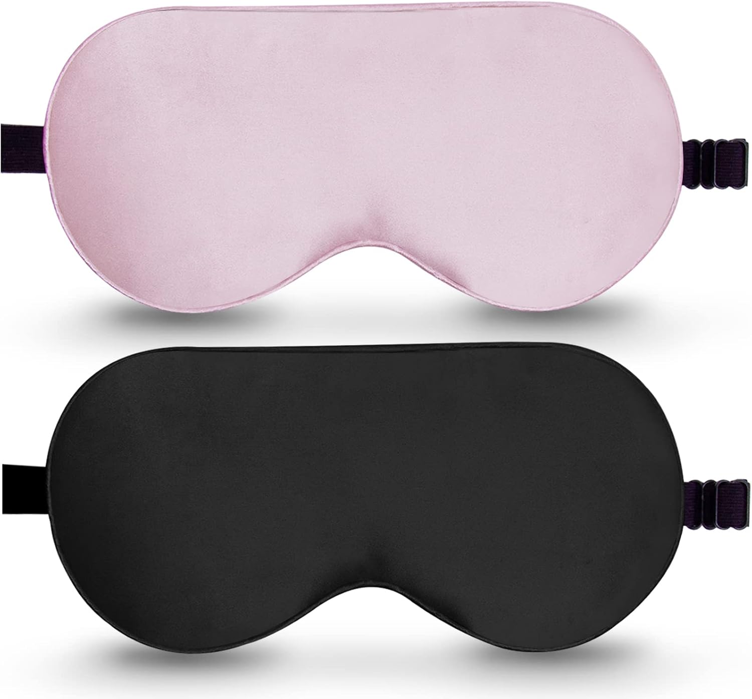 BeeVines 100% Mulberry Silk Sleep Mask, Light Blocking Eye Masks (2 Packs)