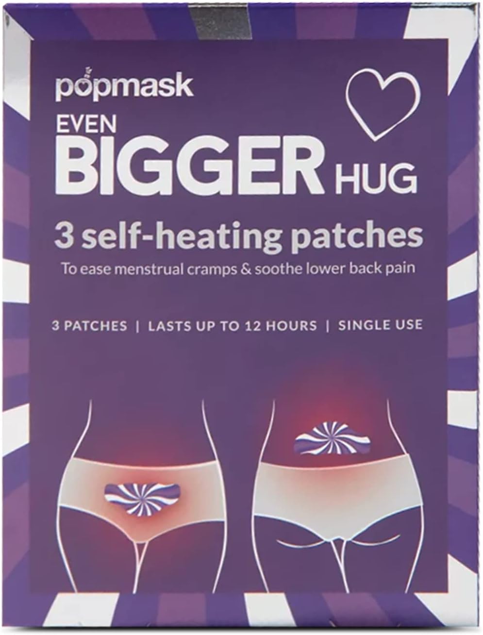 POPMASK Even Bigger Hug Heating Patches PMS Menstrual Cramp Relief