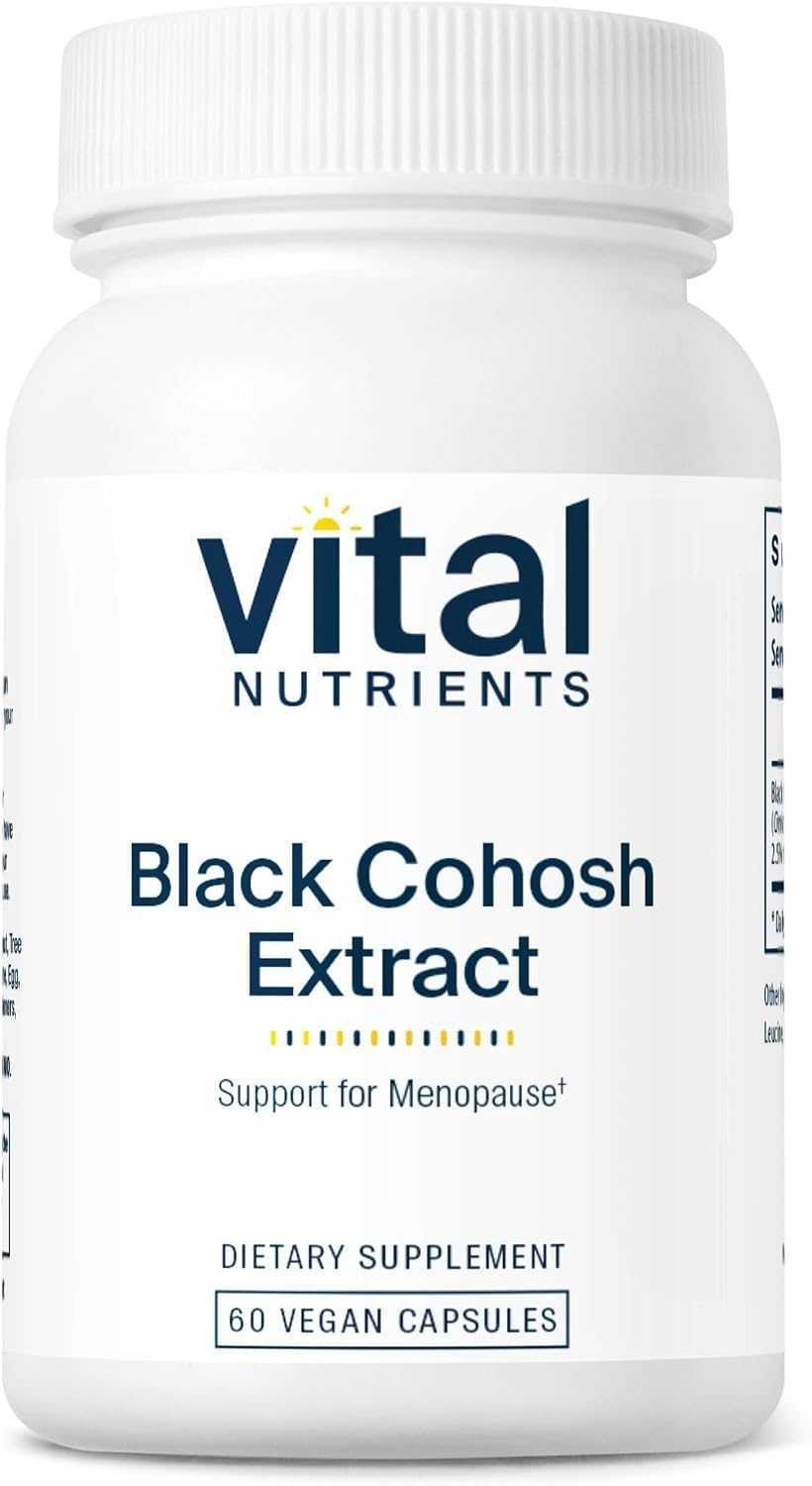 Vital Nutrients Black Cohosh Extract 250mg, 60 Capsules | Vegan Supplement for Women’s Menopause, Hormonal Balance & PMS Support,* Formulated without Gluten, Dairy & Soy, Non-GMO