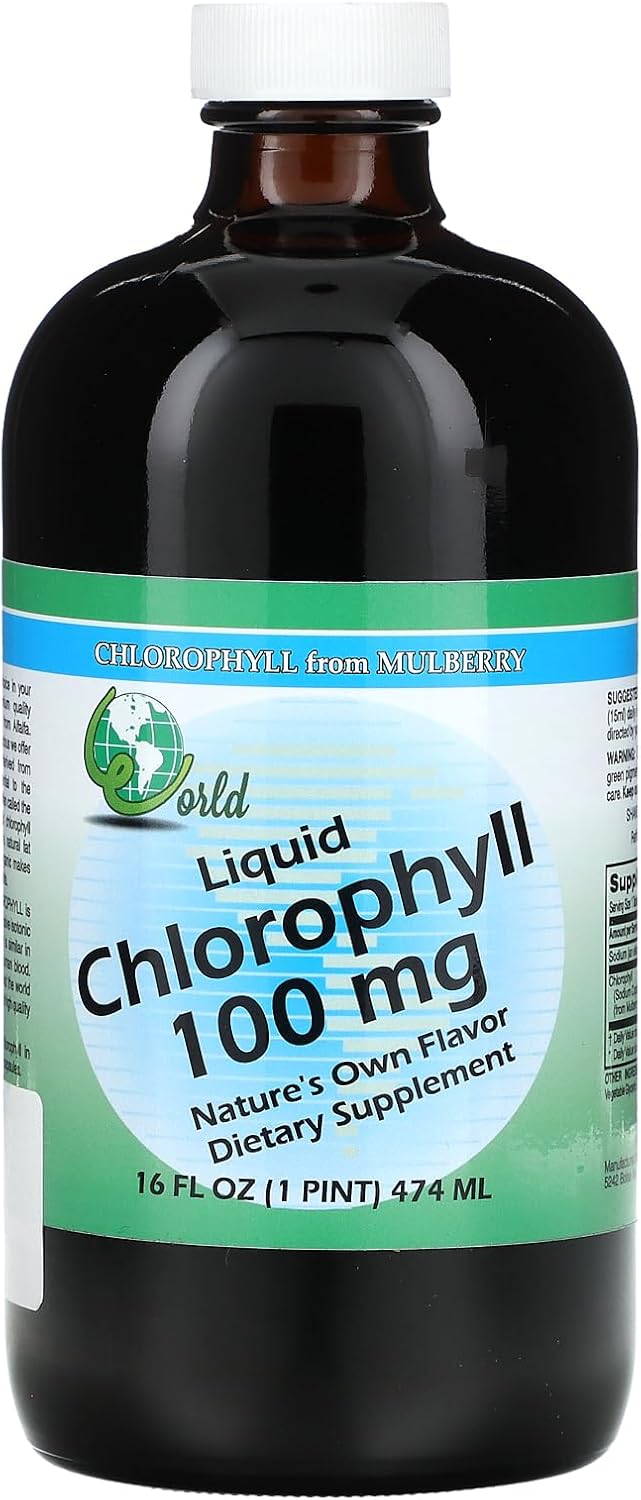 World Organic Liquid Chlorophyll 100mg Mullberry, 0.02 Pound