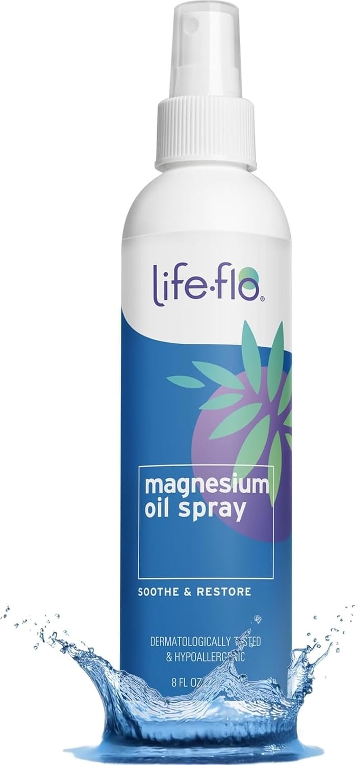 Life-Flo Pure Magnesium Oil for Feet and Body – 100% Pure Magnesium Spray from the Ancient Zechstein Seabed – Magnesium Oil Spray for Feet, Relaxing & Rejuvenating Muscles & Joints – 8 oz