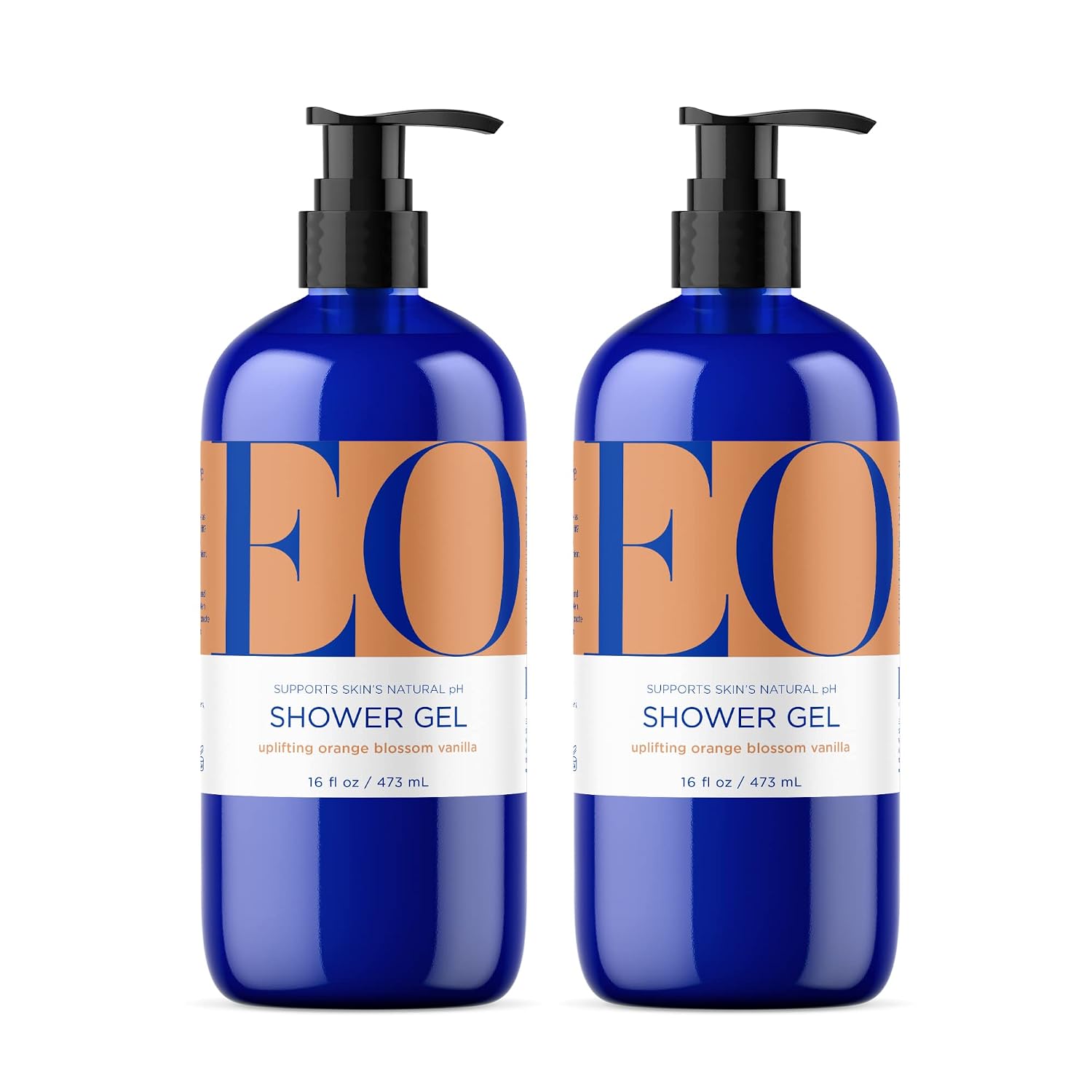 EO Shower Gel, Orange Blossom & Vanilla, 16 oz 2-Pack