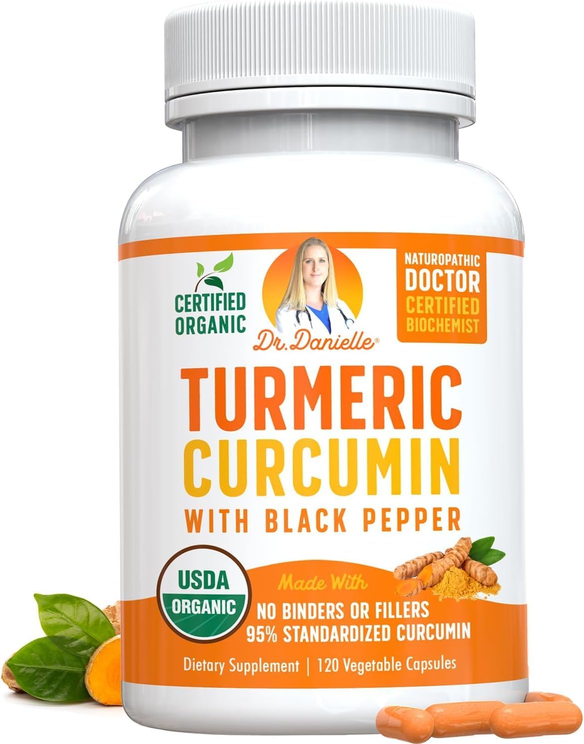 Organic Turmeric Curcumin with Black Pepper Extract 2000mg – High Absorption Ultra Potent Supplement – 95% Curcuminoids – Vegan, Non GMO – 120 Capsules