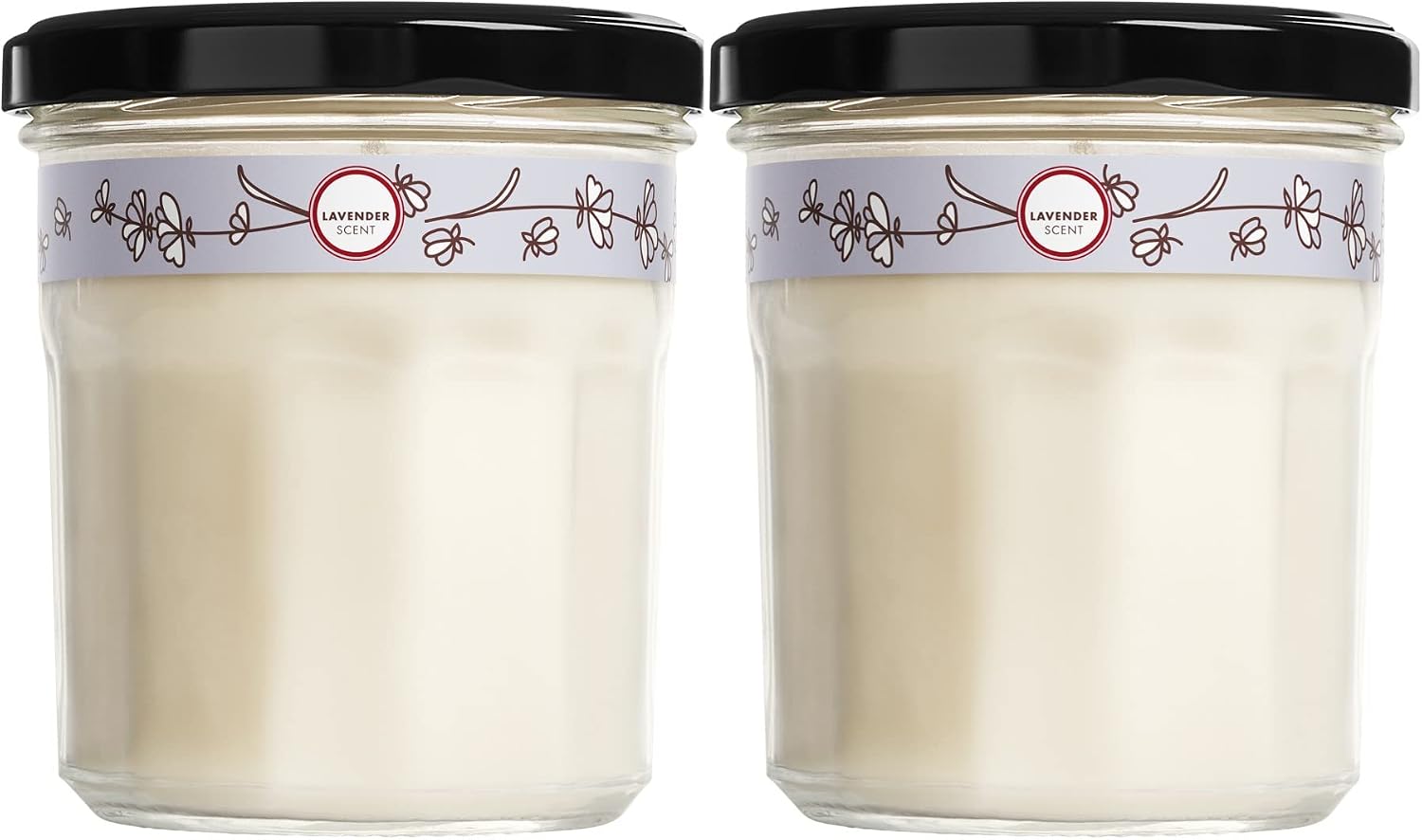 MRS. MEYER’S CLEAN DAY Lavender Soy Candle, Garden-Inspired Aromatherapy Homekeeping, 35 Hour Burn Time, Made with Essential Oils, 7.2 oz Large Glass Jar Candles (Pack of 2)