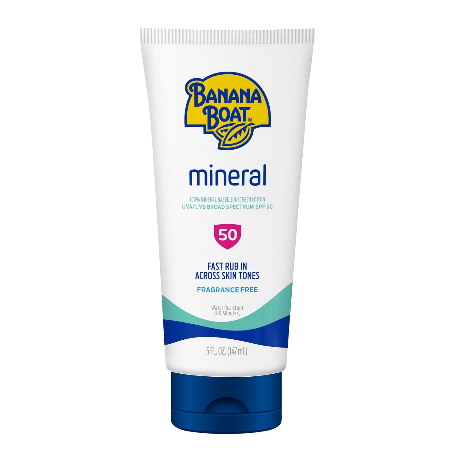 Banana Boat Sensitive Mineral Sunscreen Lotion SPF 50, 5 Fl Oz