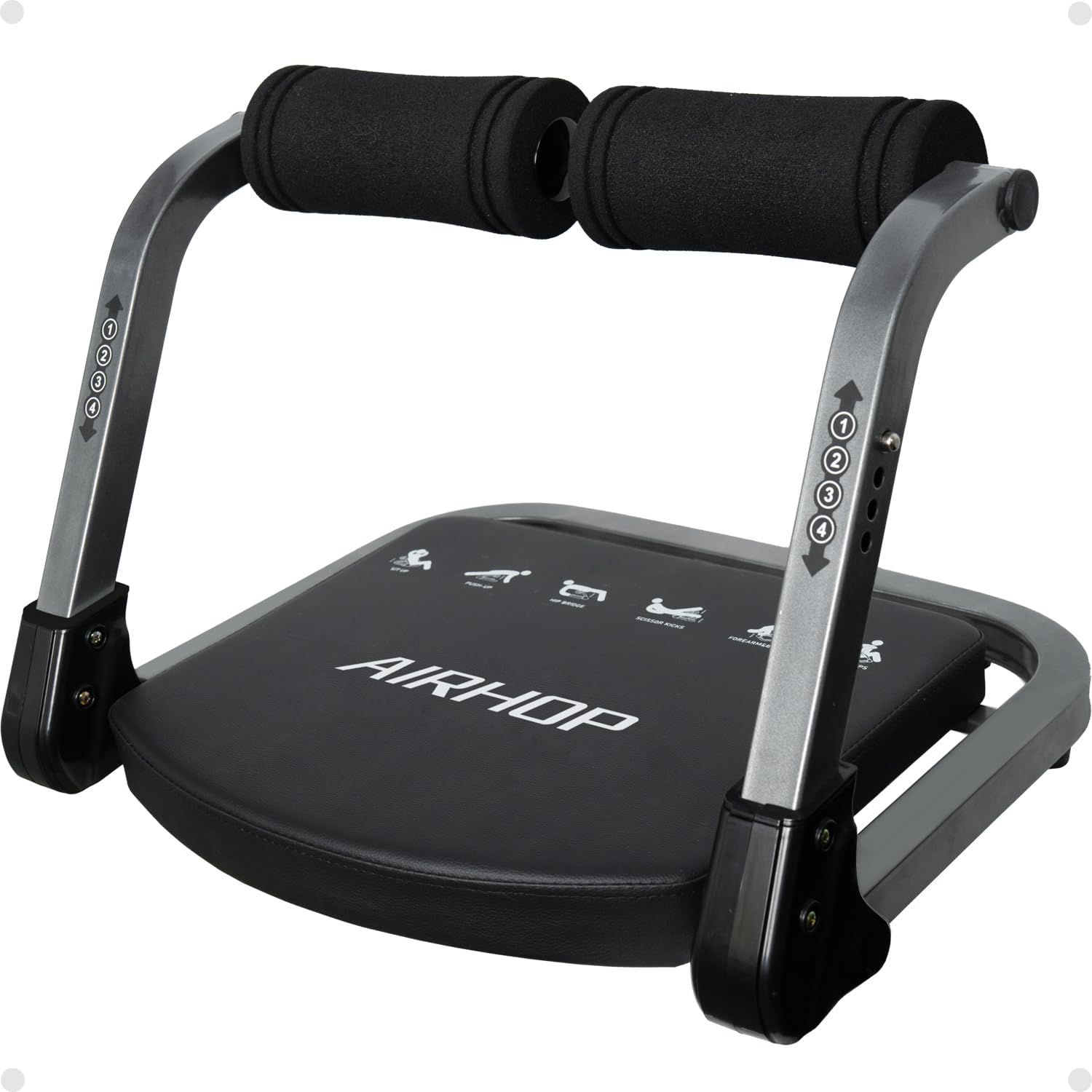 AIRHOP Ab Machine 4-Speed Auto Rebound Sit Up Abdominal Trainer Home Gym