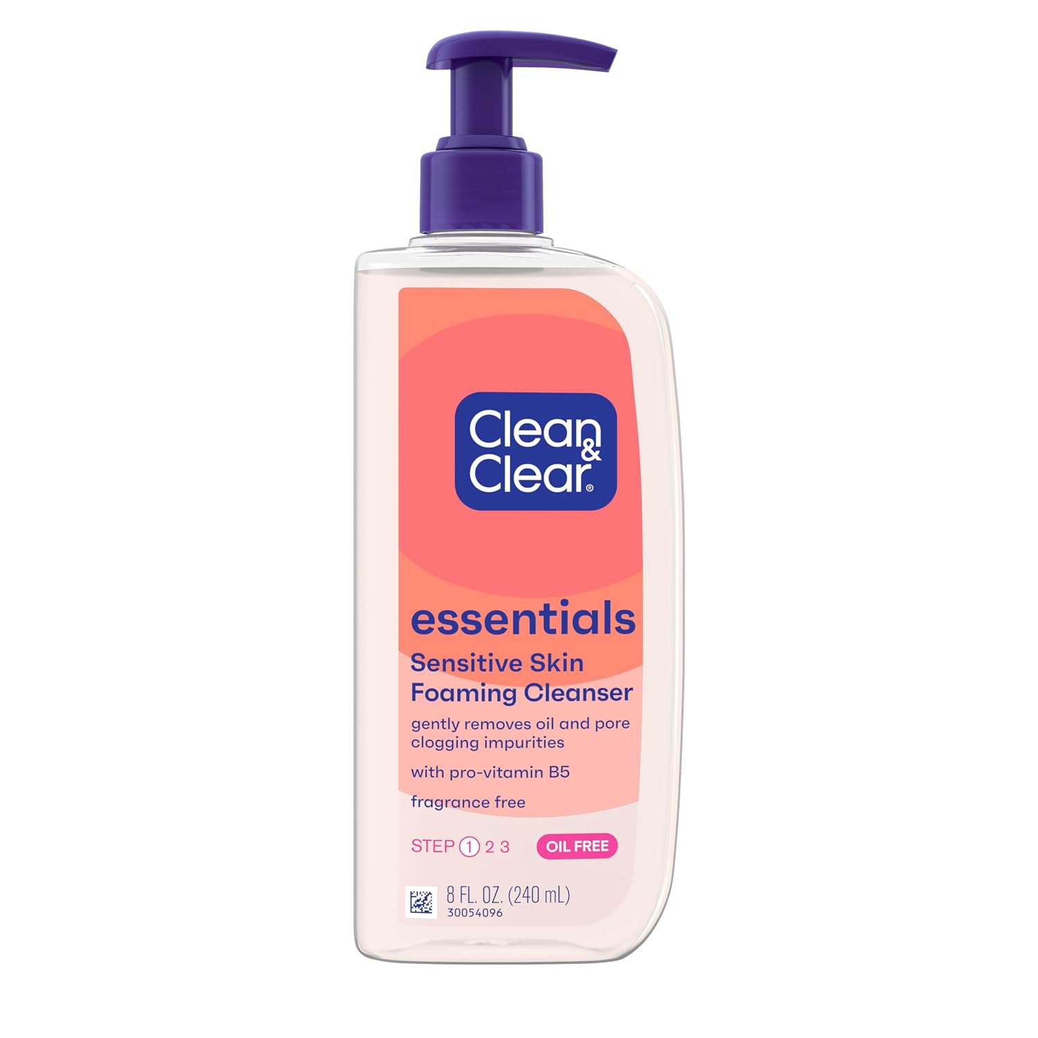 Clean & Clear Essentials Oil-Free Foaming Facial Cleanser, 8 fl oz