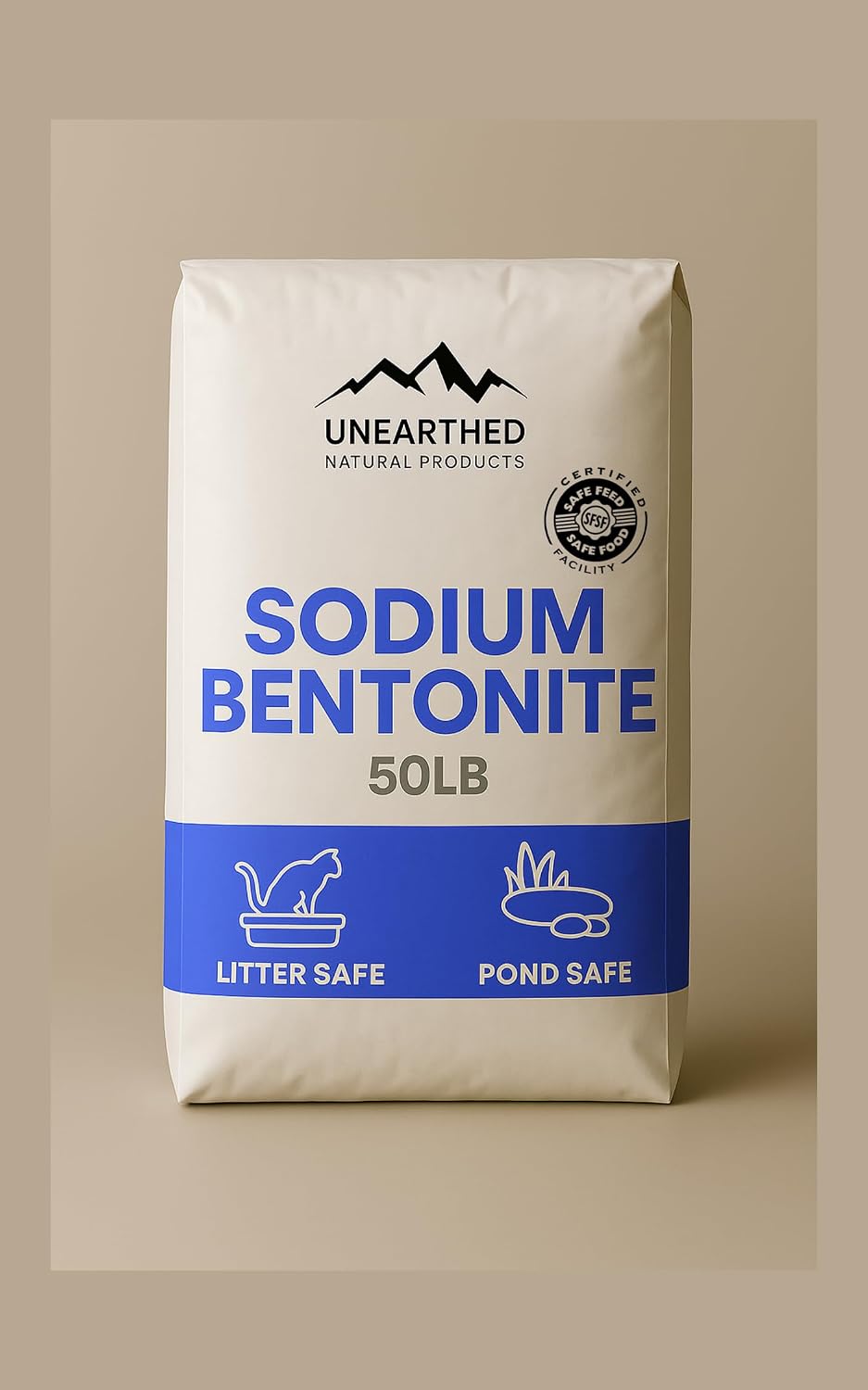 Unearthed Sodium Bentonite Clay – Premium Pond Sealer, Industrial Absorbent & Natural Odor‑Control Powerhouse, 50 lbs
