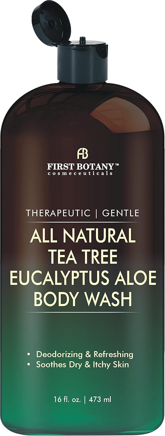 Tea Tree Eucalyptus Body Wash & Skin Cleanser for Women & Men, 16 Fl Oz