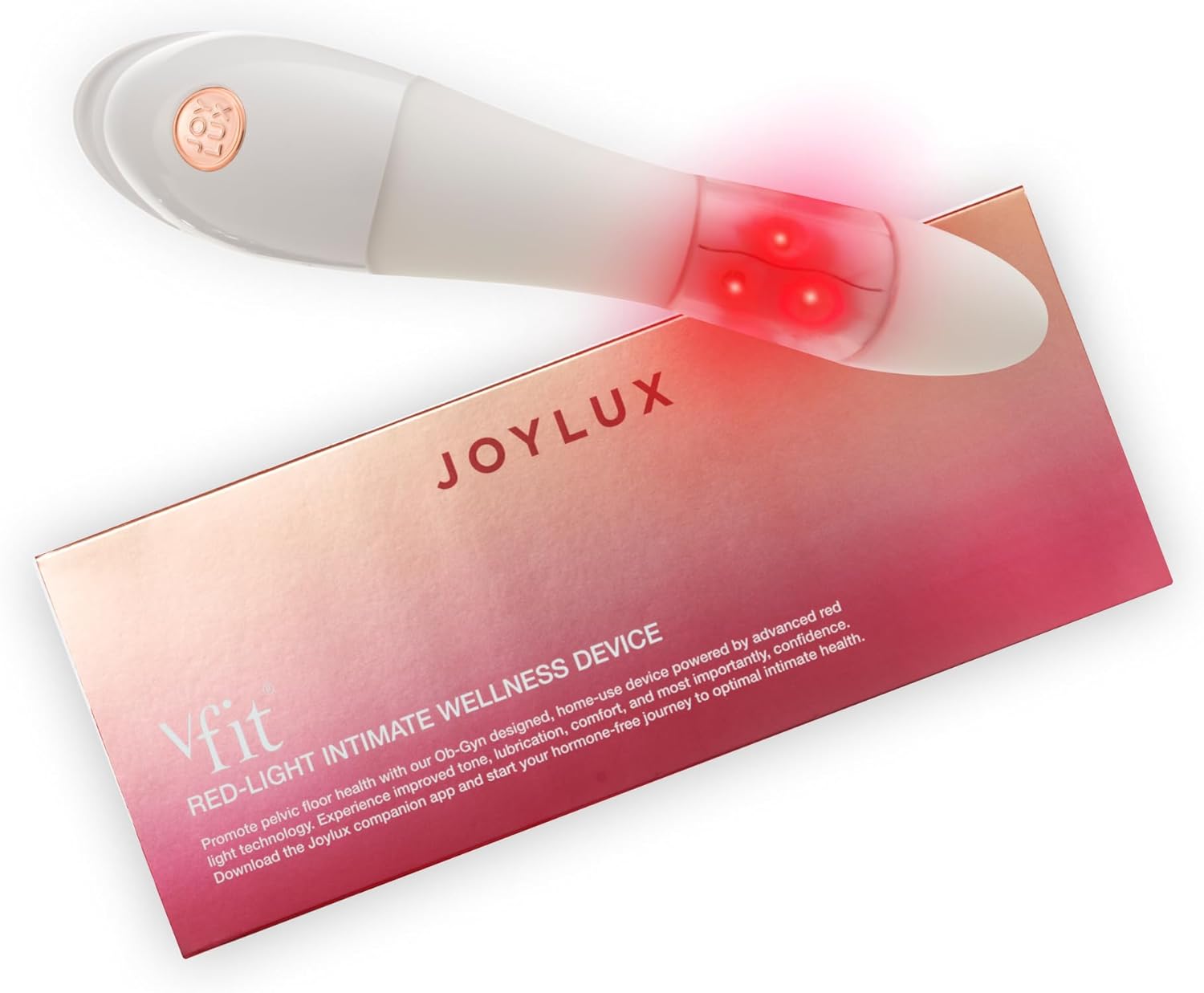 Joylux vFit Red LED Light Device for Women Intimate Wellness System | Hormone-free Wellness Device for Supporting Hydration & Helps Support Pelvic Floor Strength